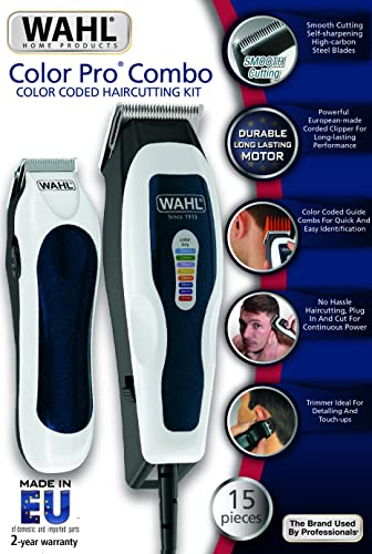 Wahl 1395.0465 ColorPro Cortadora de pelo con cable y Recortadora mini con batería