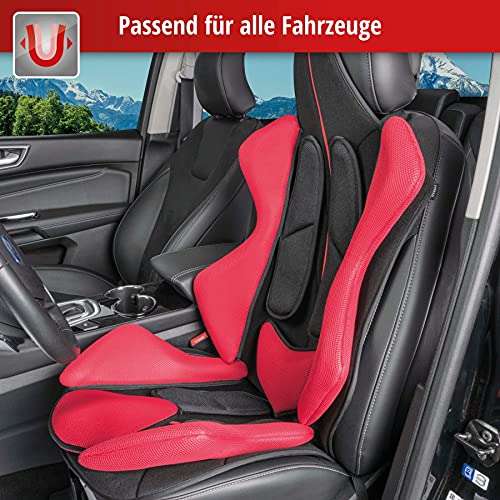 WALSER 13990 Cubierta de asiento de coche de carreras Cubierta de asiento de coche X-Race rojo negro