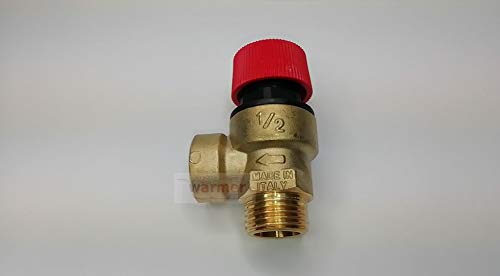 Wärmer System - Válvula de seguridad para caldera, reduce la presión, 1,27 cm. macho a hembra, BSP, varias presiones, 3 bares