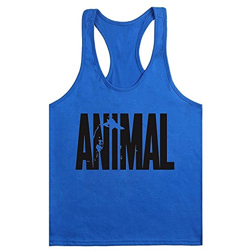 Waylongplus, camiseta deportiva de tirantes para hombre con texto "Animal"