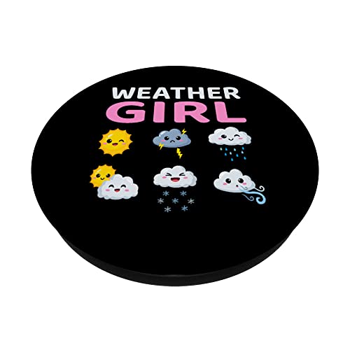 Weather Girl I Weatherman I Kids I Meteorología PopSockets PopGrip Intercambiable