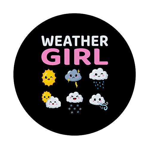 Weather Girl I Weatherman I Kids I Meteorología PopSockets PopGrip Intercambiable