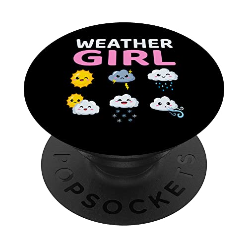 Weather Girl I Weatherman I Kids I Meteorología PopSockets PopGrip Intercambiable