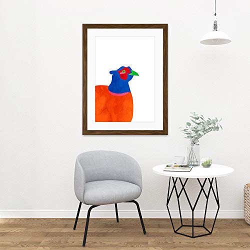 Wee Blue Coo Bright Pheasant Bird Hunt Scottish Colourful Large Art Print Poster Wall Decor 18x24 Inch Supplied Ready To Hang with Included Mount Brackets