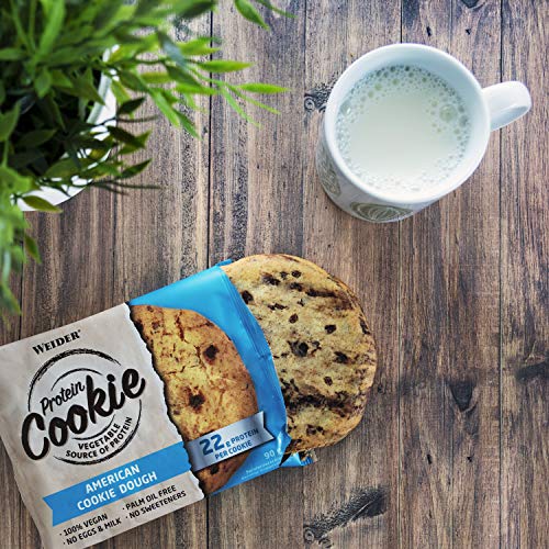 Weider- Protein Cookies- 12 x 90 g. Galleta de proteínas 100% vegana. American Cookie Dough