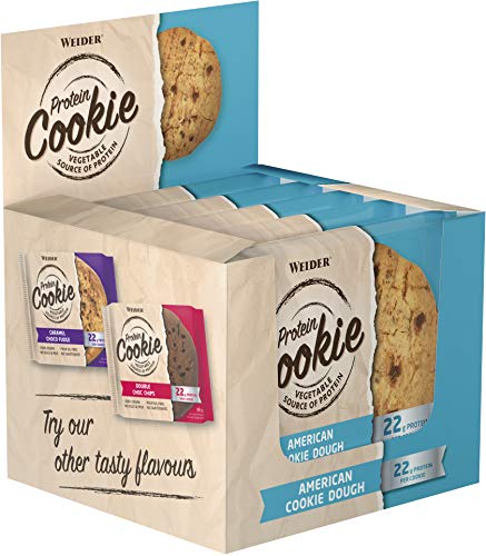 Weider- Protein Cookies- 12 x 90 g. Galleta de proteínas 100% vegana. American Cookie Dough
