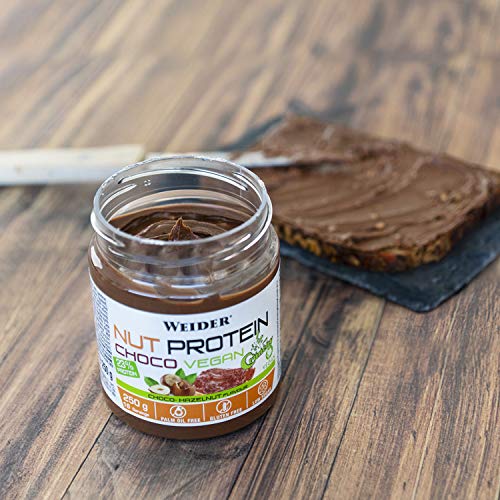 Weider Whey Protein Crunchy Choco Vegan Spread 250 g. 100% vegana, Baja en azúcares, efecto crunchy, 23% proteína de guisante