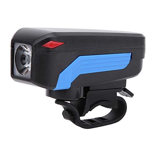 Weikeya Easy to Install Bike Front Light, Speaker Sound 3 Hours in Bright Light Mode Life Time Rechargeable Bike Light with Resin