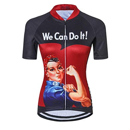 weimostar - Maillot de ciclismo para mujer, perfecto para ciclismo de montaña, de manga corta, ideal para verano, Mujer, 73, S for Chest 30-31.5"