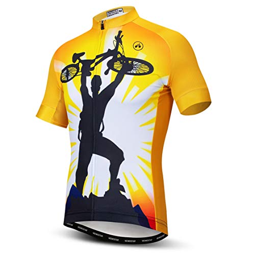 Weimostar Team - Maillot de ciclismo para hombre, manga corta, transpirable, camiseta para MTB