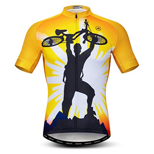 Weimostar Team - Maillot de ciclismo para hombre, manga corta, transpirable, camiseta para MTB