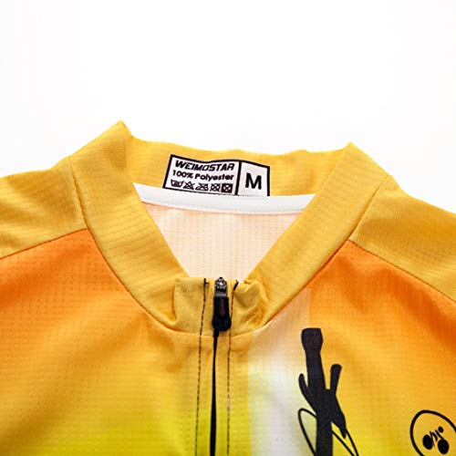 Weimostar Team - Maillot de ciclismo para hombre, manga corta, transpirable, camiseta para MTB