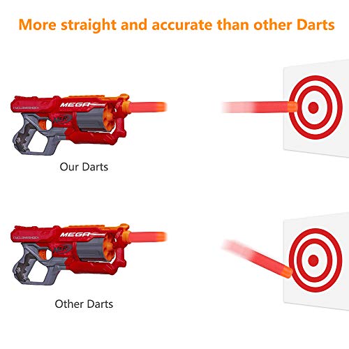 welltop Bala de Recarga de Dardos de Espuma para Nerf N-Strike Elite Mega Series Blasters Pistola de Juguete para niños Dardos de Recarga de Espuma EVA de 9,5 cm, 60 Piezas