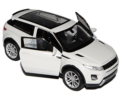 Welly Land Rover Range Rover Evoque de 3 puertas, color blanco, a partir de 2011 aprox. 1/43 1/36 – 1/46, modelo de coche