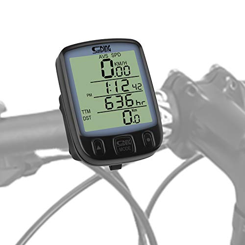 WERPOWER Cuentakilómetros de Bicicleta, Bici Velocímetro de Bicicleta de múltiples Funciones Computadora para Bicicleta Ciclocomputadores Odómetro Podómetro