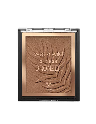 Wet n Wild - Color Icon Bronzer - Polvo Bronceador de Larga Duración - Tono Bronceado Natural en el Rostro, en Cuello y Pecho - Fórmula Enriquecida con Gel - Vegano - What Shady Beaches - 1 Unidad
