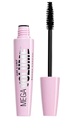 Wet n Wild - Mega Volume Mascara - Máscara de Pestañas Negra para Conseguir Unas Pestañas Hipnóticas para con un Volumen hasta 5 Veces Mayor - Maquillaje para Ojos - Very Black - 1 Unidad