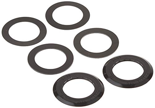 Wheels Manufacturing Soporte Inferior roscado 86/92 con rodamientos de Contacto Angular, Negro, 24 mm
