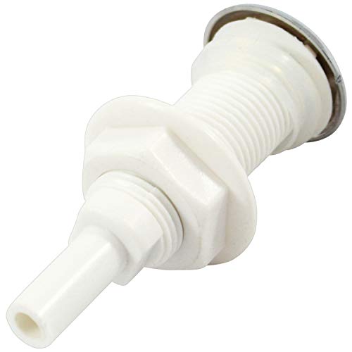 Whirlpool Bath Bubble Air Jet y tuerca de fijación – Conector de 8 mm – parte superior cromada