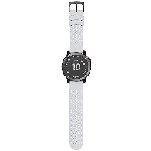 WIIKAI Compatible con Garmin Fenix 6X/6X Pro/5X/5X Plus/3/3HR Correas para Relojes, Correa de Pulsera de Reemplazo.(En Blanco y Negro)