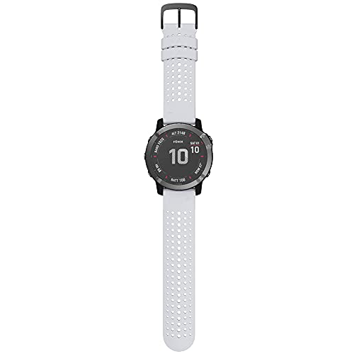 WIIKAI Compatible con Garmin Fenix 6X/6X Pro/5X/5X Plus/3/3HR Correas para Relojes, Correa de Pulsera de Reemplazo.(En Blanco y Negro)