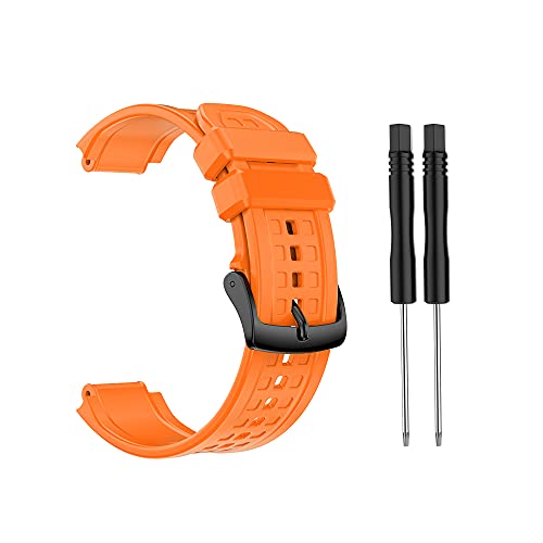 WIIKAI Compatible con Garmin Forerunner 25 Correas para Relojes, Correa de Pulsera de Reemplazo.(Naranja)