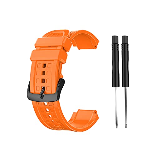 WIIKAI Compatible con Garmin Forerunner 25 Correas para Relojes, Correa de Pulsera de Reemplazo.(Naranja)