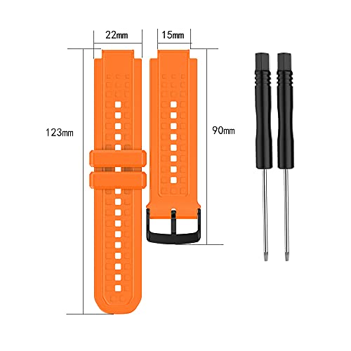 WIIKAI Compatible con Garmin Forerunner 25 Correas para Relojes, Correa de Pulsera de Reemplazo.(Naranja)