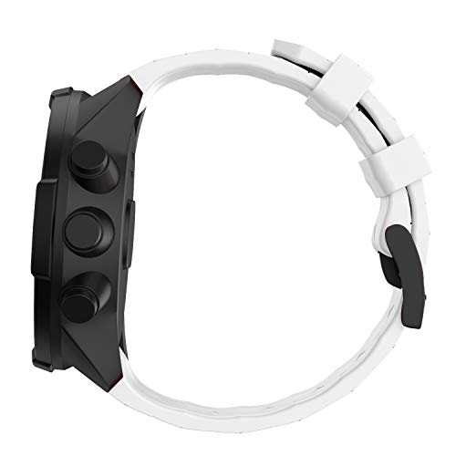 WIIKAI Compatible con SUUNTO 9 Baro/SUUNTO 9 Correas para Relojes, Correa de Pulsera de Reemplazo(Blanco, Blanca).