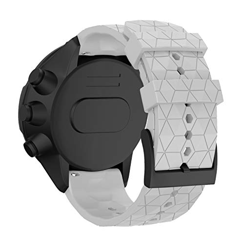 WIIKAI Compatible con SUUNTO 9 Baro/SUUNTO 9 Correas para Relojes, Correa de Pulsera de Reemplazo(Blanco, Blanca).