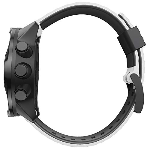 WIIKAI Pulsera de Repuesto Compatible para suunto 7/9/9 baro/Spartan Sport/D5 Silicona Reloj de Pulsera,