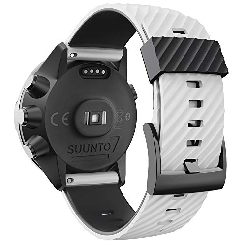 WIIKAI Pulsera de Repuesto Compatible para suunto 7/9/9 baro/Spartan Sport/D5 Silicona Reloj de Pulsera,