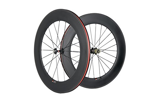 WINDBREAK BIKE 100% Carbon Fiber 88mm Depth Clincher Wheelset Road Bike Wheels 700c