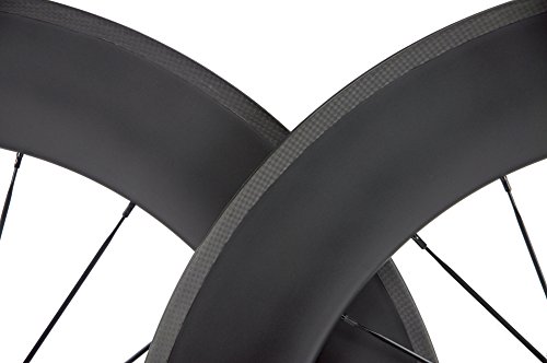 WINDBREAK BIKE 100% Carbon Fiber 88mm Depth Clincher Wheelset Road Bike Wheels 700c