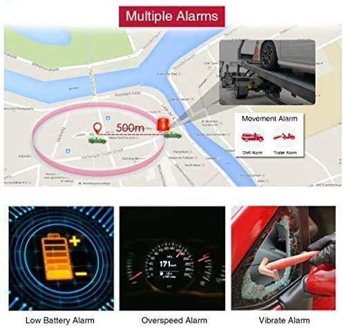 Winnes Localizador GPS para Coche , Rastreador GPS Vehículo en tiempo real Localizador tiempo espera 120 días GPS / A-GPS / LBS Localizadores 10000mAh batería TK915