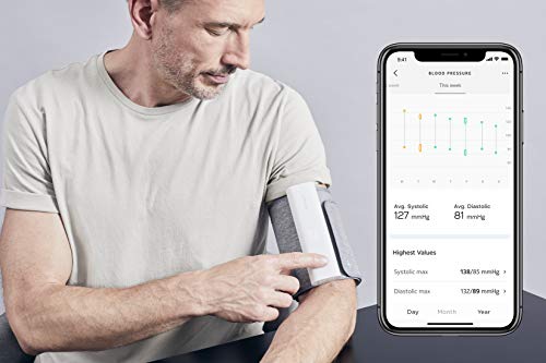 Withings BPM Connect - Tensiómetro de brazo digital, Bluetooth y Wifi, Aplicación Health Mate