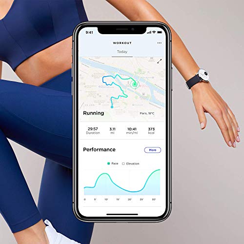 Withings Move Actividad-Seguimiento de Pasos, calorías y sueño-Reloj Resistente al Agua, GPS Conectado y cronómetro, Unisex-Adult, Black & Yellow - Silicone Wristband, 38mm