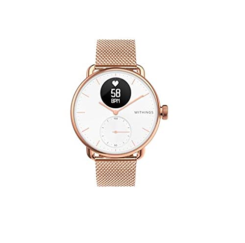 Withings Pulseras metálicas para los relojes ScanWatch, Steel HR, Steel HR Sport y Move, Milanese Rose Gold, Metal 18 mm [Exclusiva Amazon]