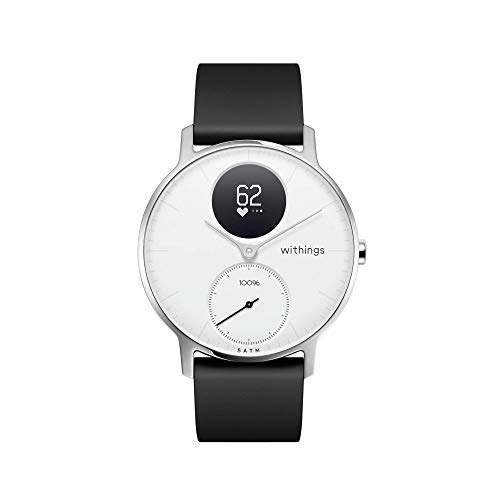 Withings Steel HR - Reloj inteligente híbrido con seguimiento de la actividad por GPS, control de la frecuencia cardíaca, seguimiento del sueño, sumergible y con una autonomía de 25 días