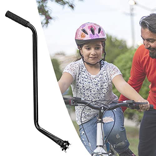 WMLBK Reposabrazos universal para bicicleta, barra de empuje, barra de empuje, manillar para bicicleta infantil, barra de apoyo adicional, mango de seguridad antideslizante, color negro