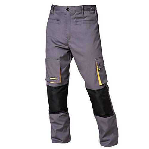 Wolfpack 15017110 - Pantalon de trabajo Gris/Negro, Talla 54/56 XXL