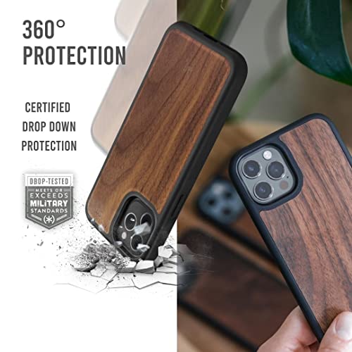 Woodcessories - Funda magnética compatible con iPhone 12 Mini con cargador MagPad de madera - nogal