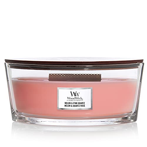 Woodwick Vela, Melón y Cuarzo Rosa, Ellipse