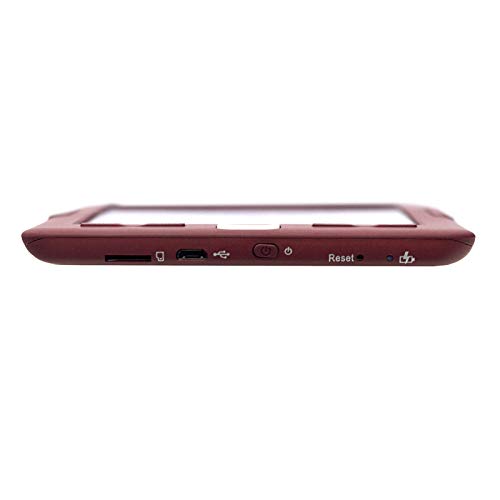 Woxter E-Book Scriba 195 Red - Lector de Libros electrónicos 6"(1024x758, E-Ink Pearl Pantalla más Blanca, EPUB, PDF) Micro SD, Guarda más de 4000 Libros, Textura engomada, Color Rojo