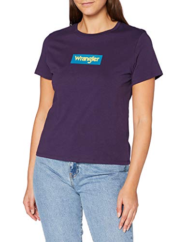 Wrangler Logo tee Camiseta, Purple Velvet, S para Mujer