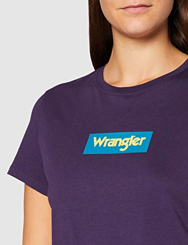 Wrangler Logo tee Camiseta, Purple Velvet, S para Mujer