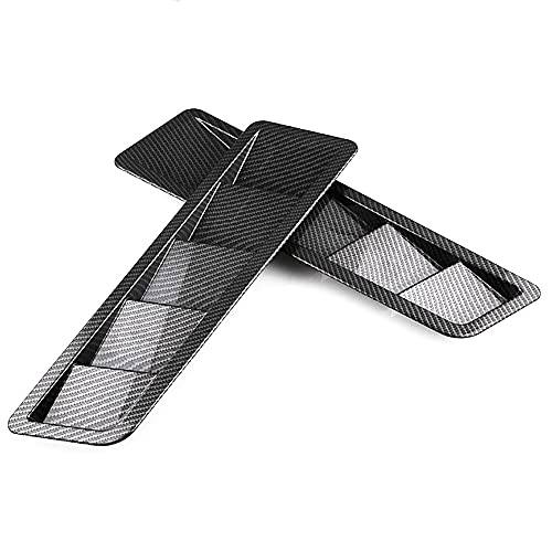 WRDD Automóvil Ventilación Toma De Aire Coche Capó Panel De Capó De Admita De Aire De Coche Universal Negro Abdominales 2pcs Revite Auto Accesorios Aire Coche Capó (Color : B)