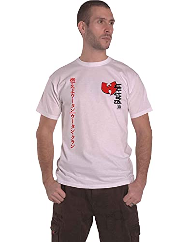 Wu-Tang Clan Swords Hombre Camiseta Blanco XL, 100% algodón, Regular