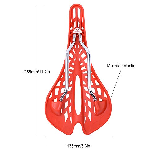 WZ YDTH Sillín de Bicicleta, Cómodo Asineto Ergonómico, Asiento de Bicicleta Relleno Sillín de Bicicleta Cojín del Asiento Spider Fibra de Carbono PU Transpirable Suave