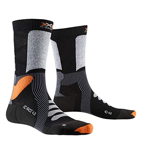 X-Socks X-Country Race 4.0 Invierno Calcetines De Esquí, Hombre, Black/Stone Grey Melange, 39/41